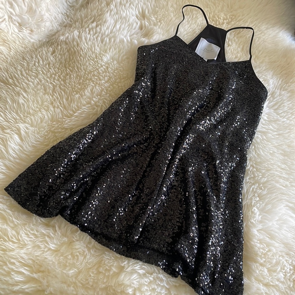 Black Sequined Dress, Sz 8 LIKE NEW
